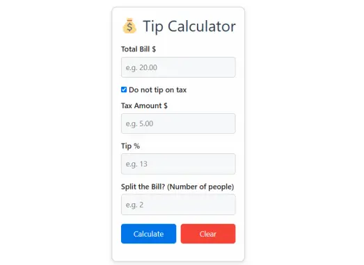Tax and Tip Calculator