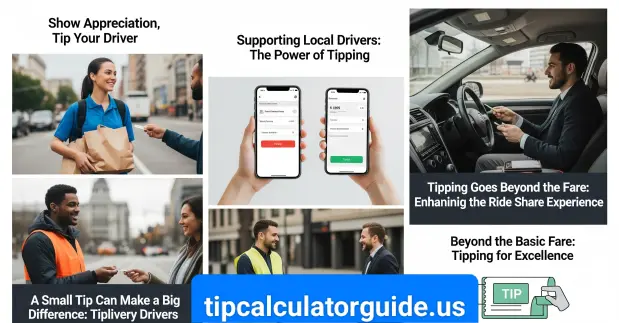 Tip calculator for ride sharers